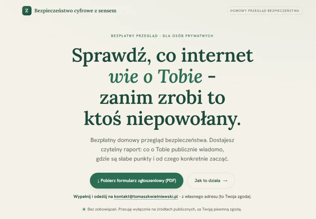 Bezpieczeństwo cyfrowe z sensem - przeglad.tomaszkwietniewski.pl