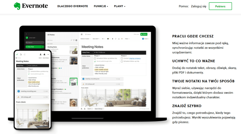 Magazyn notatek Evernote