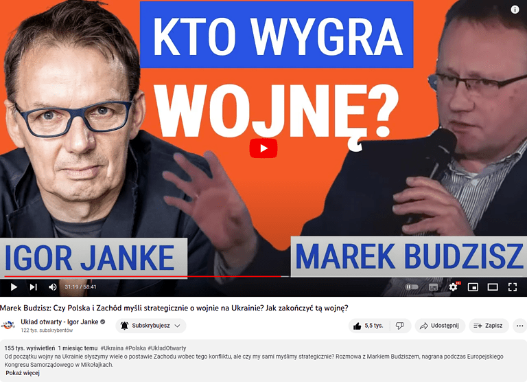 Marek Budzisz: Czy Polska i Zachód myśli strategicznie o wojnie na Ukrainie? Jak zakończyć tą wojnę?