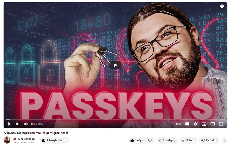 Passkeys – logowanie bez haseł nadchodzi